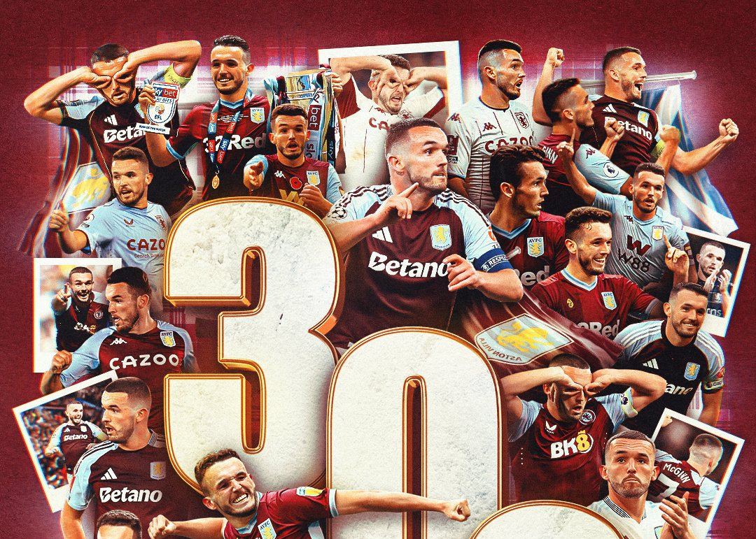 เปิดตัวนักเตะสำรองวันนี้ แม็คกินน์ต้อนรับความสำเร็จ 300 เกมในอาชีพของวิลล่า