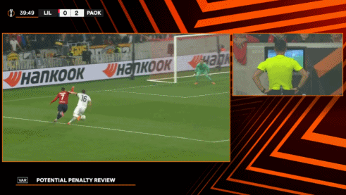 เลกิ๊ป : ฝ่ายตัดสินของยูฟ่าเชื่อว่ากรรมการไม่ได้ตัดสินผิดในเกมที่ลีลล์ 3-4 เทสซาโลนิกิ